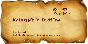 Kristyán Diána névjegykártya